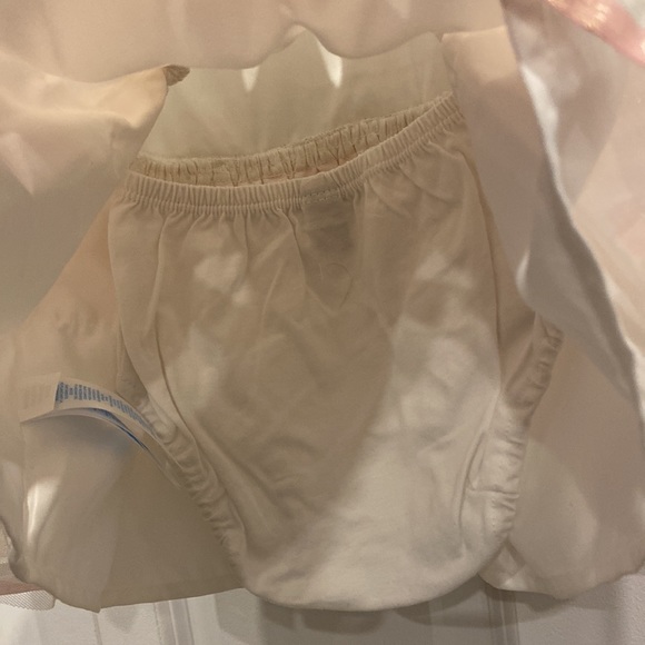 The Children’s Place Off-White, Pink & Gold Spring Dress with Diaper Cover - Picture 5 of 8